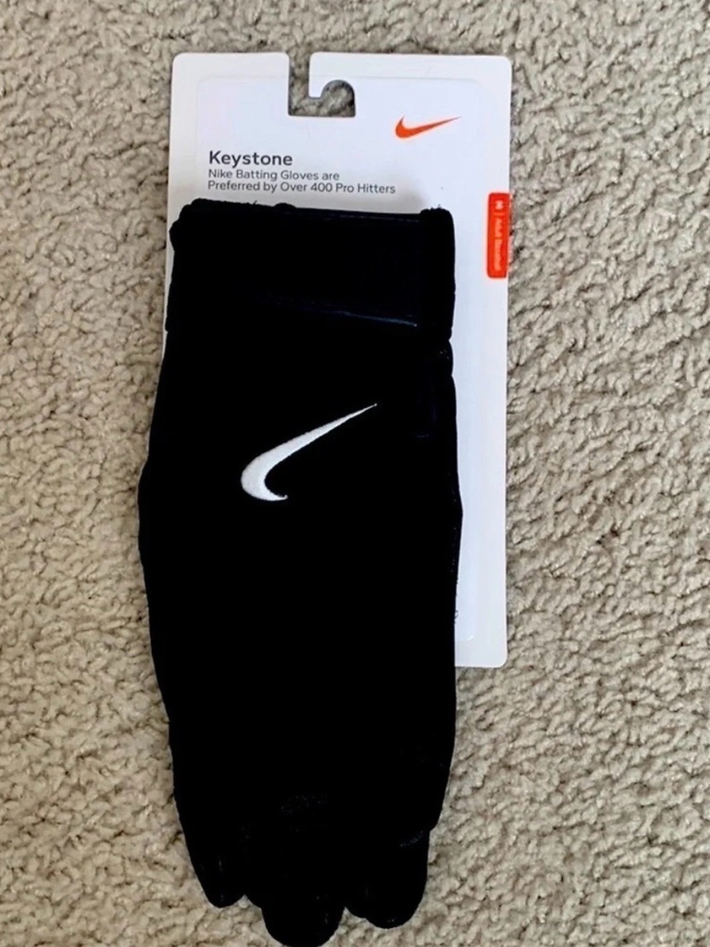 Nike Unisex Keystone Batting Gloves in White and Black. Multiple Sizes- NWT